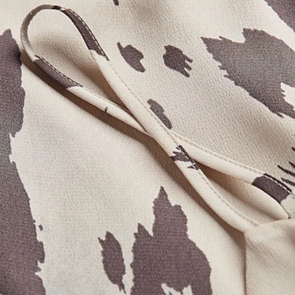 Express Women's Leopard Print Satin Cowl Neck Slip Dress - Picture 7 of 11